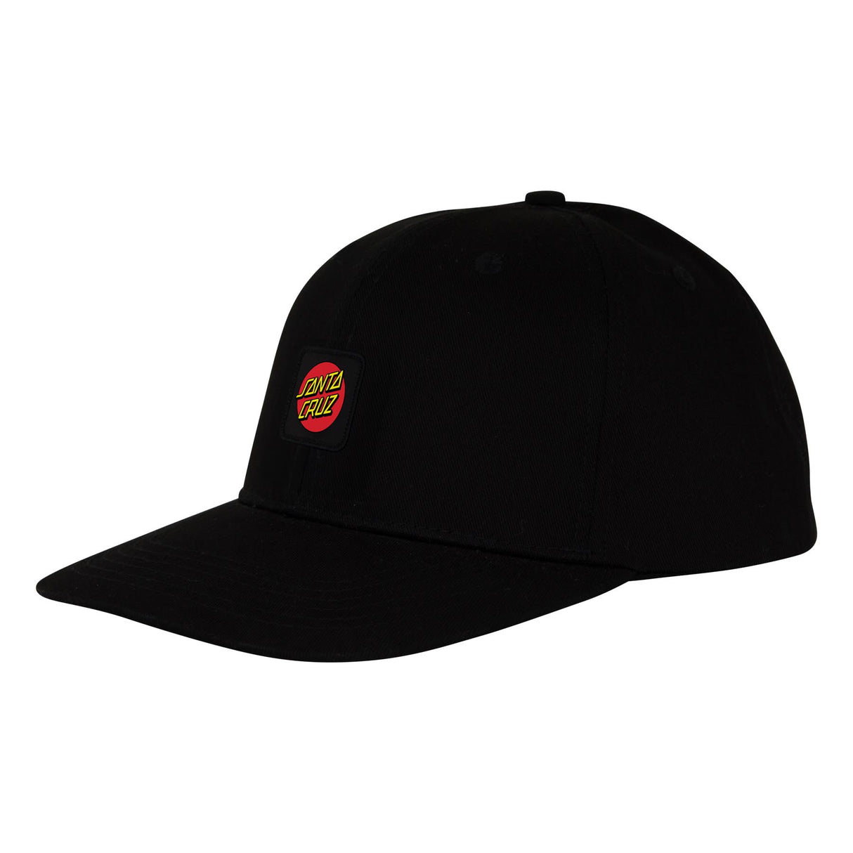 Santa Cruz Label Black Snapback Hat