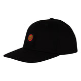 Santa Cruz Label Black Snapback Hat