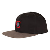 Santa Cruz Label Black Saddle Snapback Hat