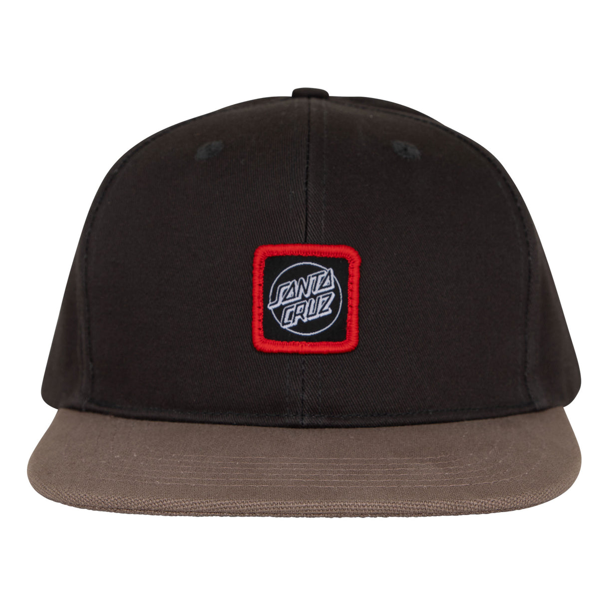 Santa Cruz Label Black Saddle Snapback Hat