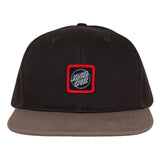 Santa Cruz Label Black Saddle Snapback Hat