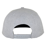 Santa Cruz Label Heather Grey White SIlver Snapback Hat