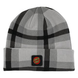 Santa Cruz Cruz Label Black Plaid Long Shoreman Beanie
