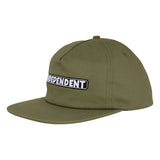 Independent Bar Logo Army Green Snapback Hat