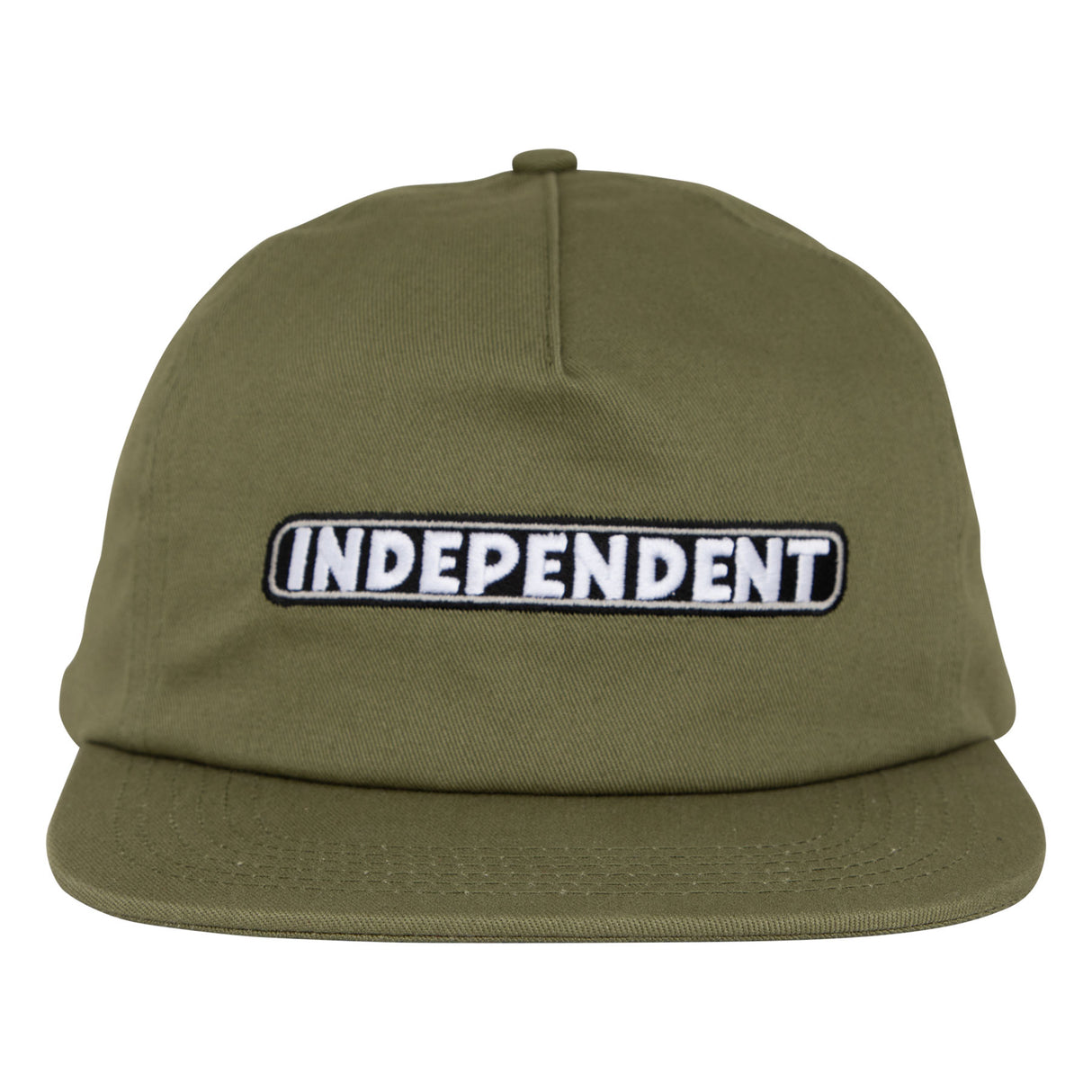 Independent Bar Logo Army Green Snapback Hat