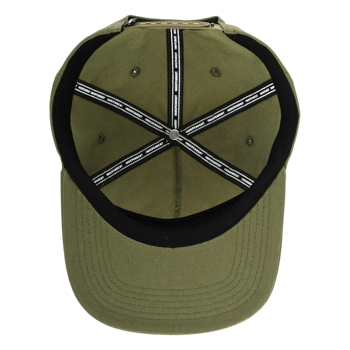 Independent Bar Logo Army Green Snapback Hat