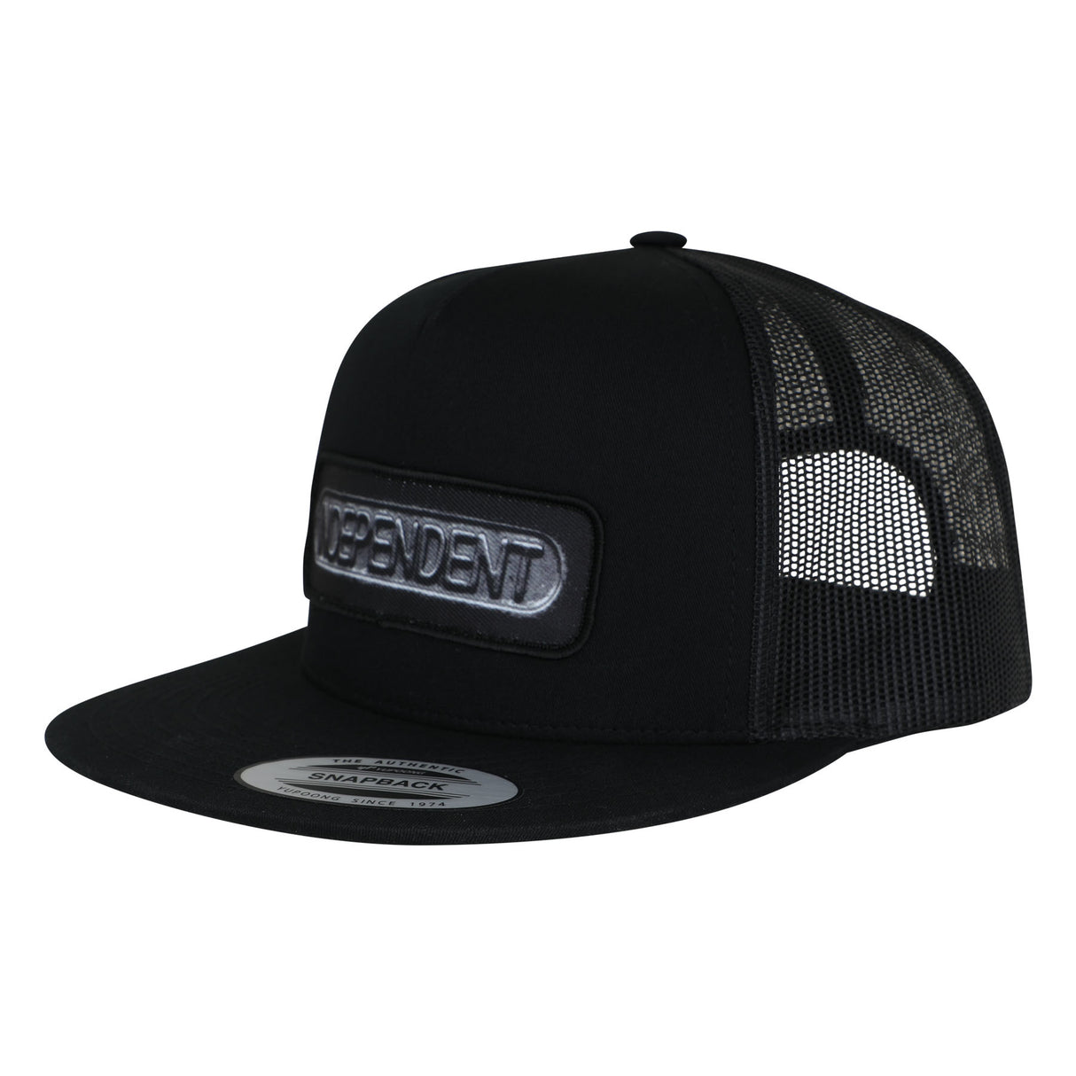 Independent Sand Cast Black Snapback Hat