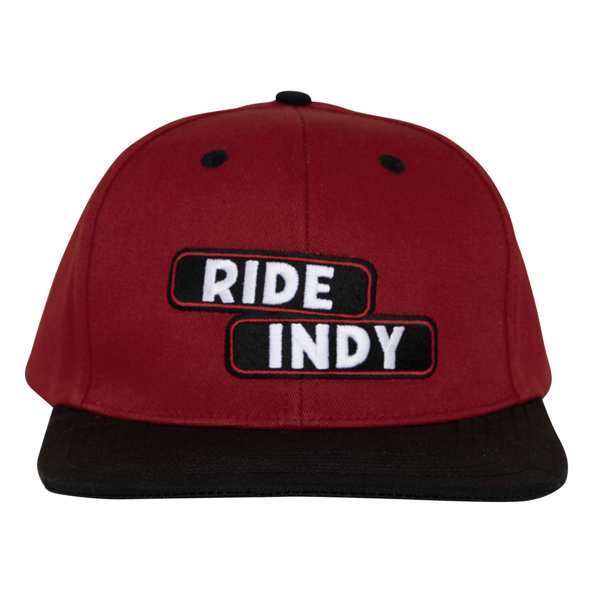 Independent Sticker Slap Maroon Black Snapback Hat