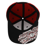 Independent Sticker Slap Maroon Black Snapback Hat
