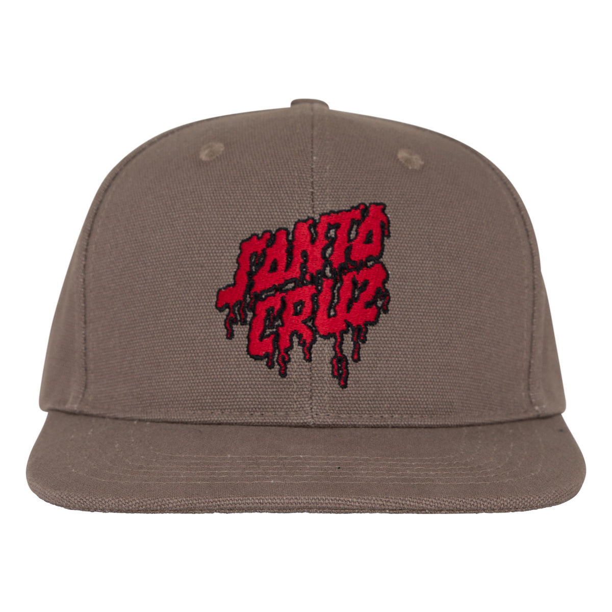 Santa Cruz Plasma Stacked Strip Snapback Structured Hat Khaki