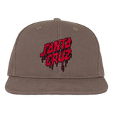 Santa Cruz Plasma Stacked Strip Snapback Structured Hat Khaki
