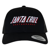 Santa Cruz Big Strip Black Snapback Hat