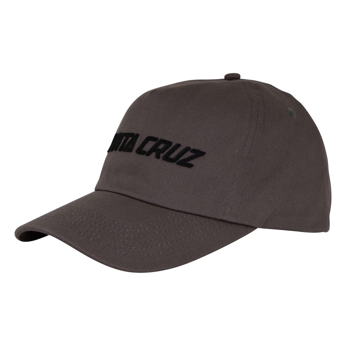 Santa Cruz Strip Felt Snapback Unstructured Hat Charcoal