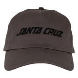 Santa Cruz Strip Felt Snapback Unstructured Hat Charcoal
