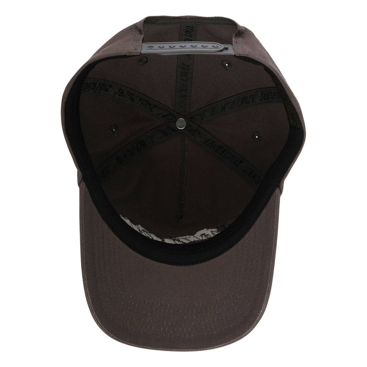 Santa Cruz Strip Felt Snapback Unstructured Hat Charcoal