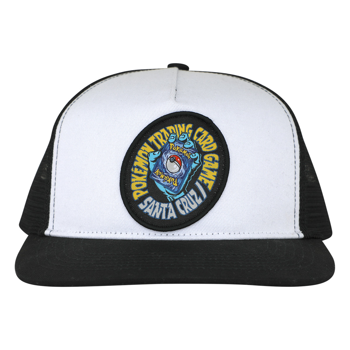 Santa Cruz x Pokémon TCG Hand Mesh Trucker Structured Youth Hat White/Black