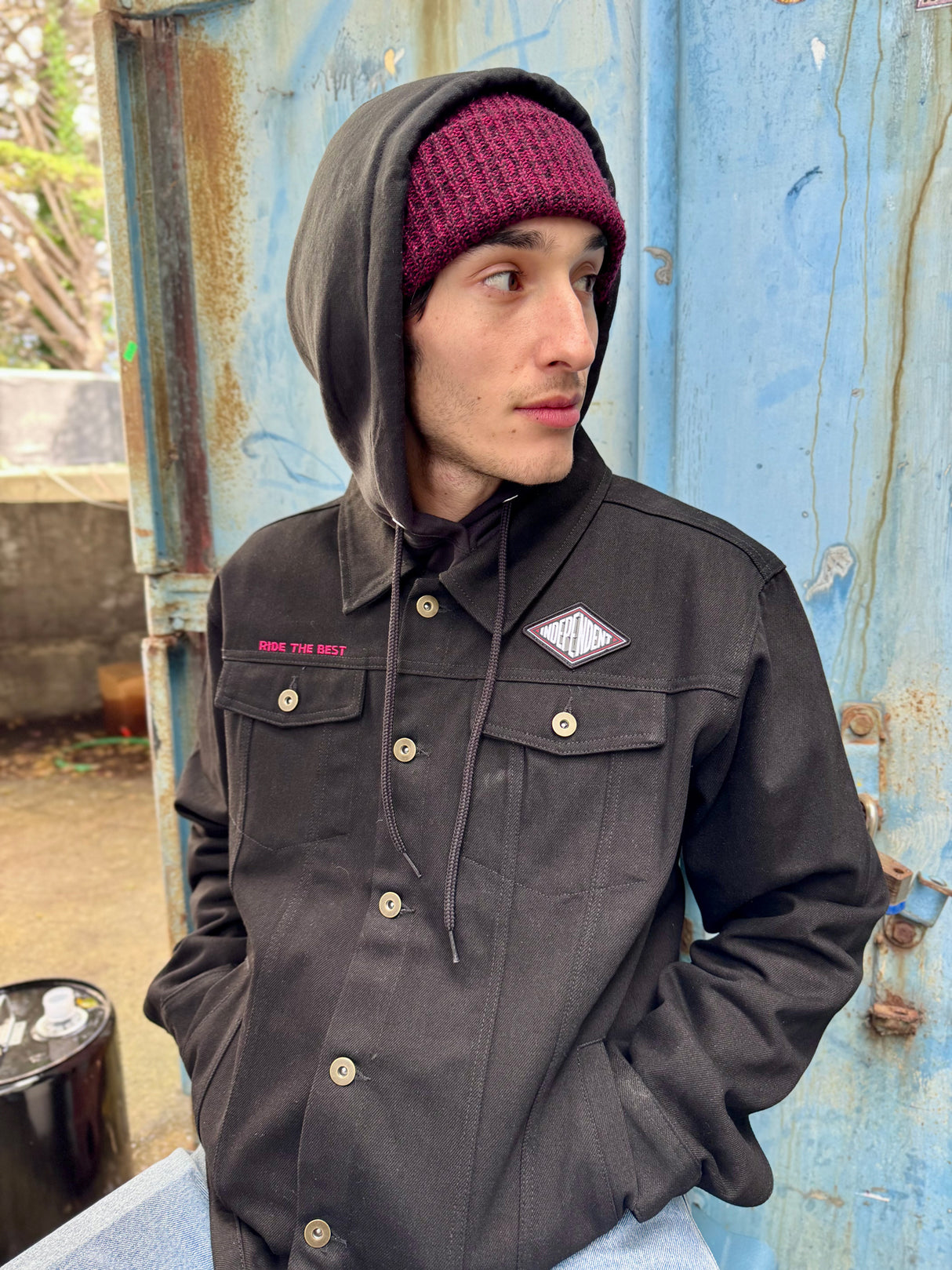 Independent Depth Summit Denim Raw Black Jacket