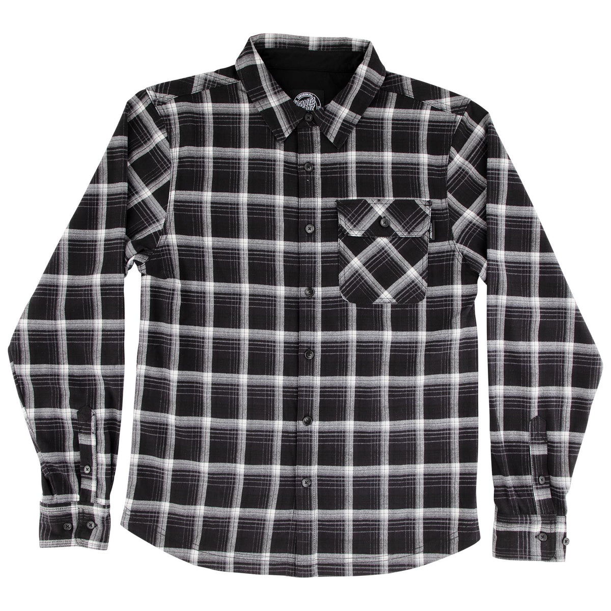 Santa Cruz Classic L/s Flannel Top Black Plaid