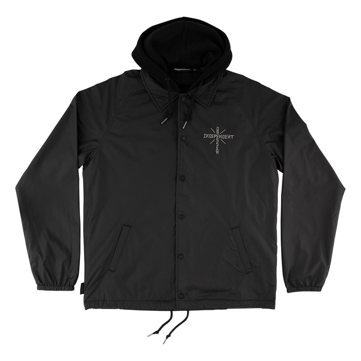 Independent Dressen Skull Rose Hooded Windbreaker L/s Jacket Black