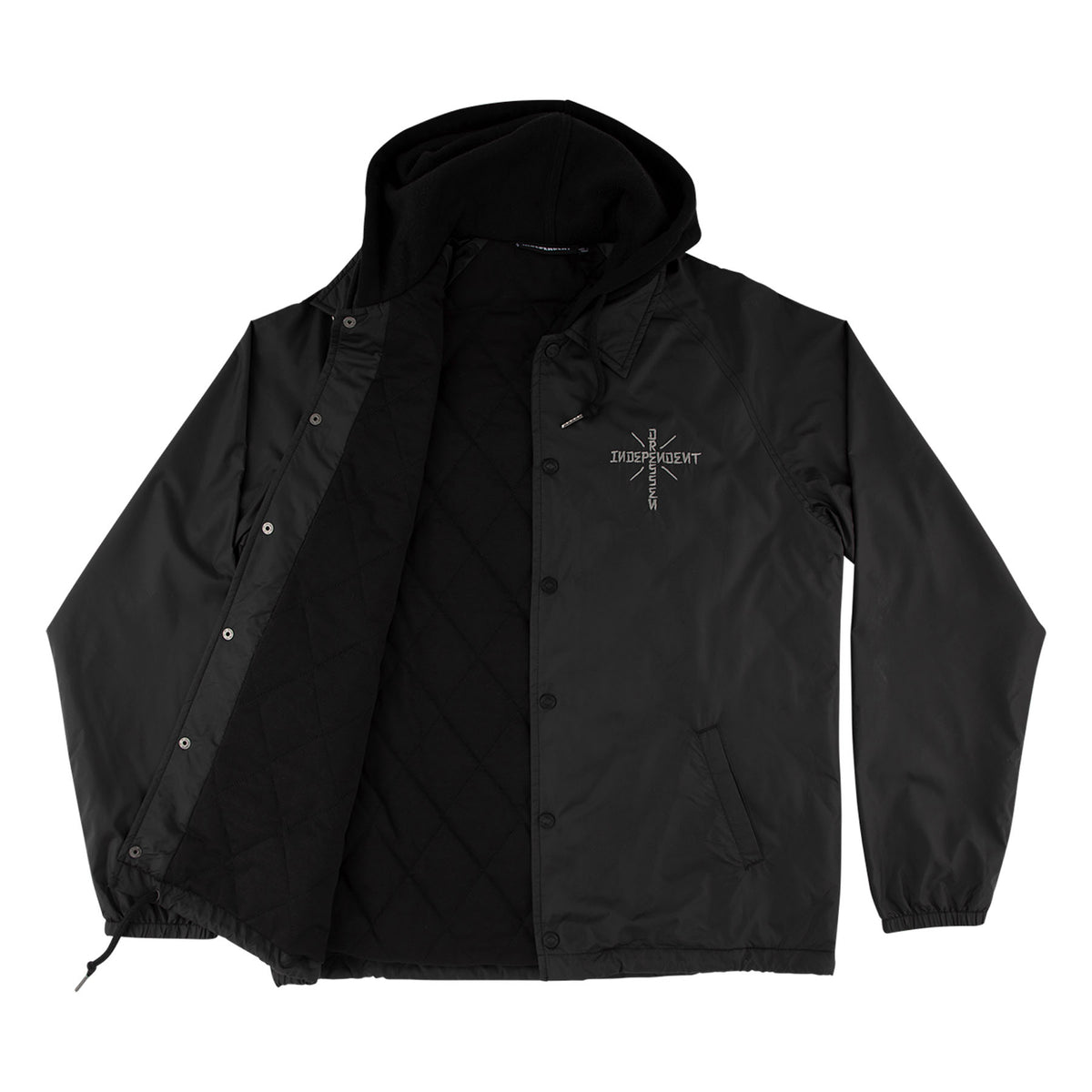 Independent Dressen Skull Rose Hooded Windbreaker L/s Jacket Black
