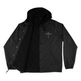 Independent Dressen Skull Rose Hooded Windbreaker L/s Jacket Black