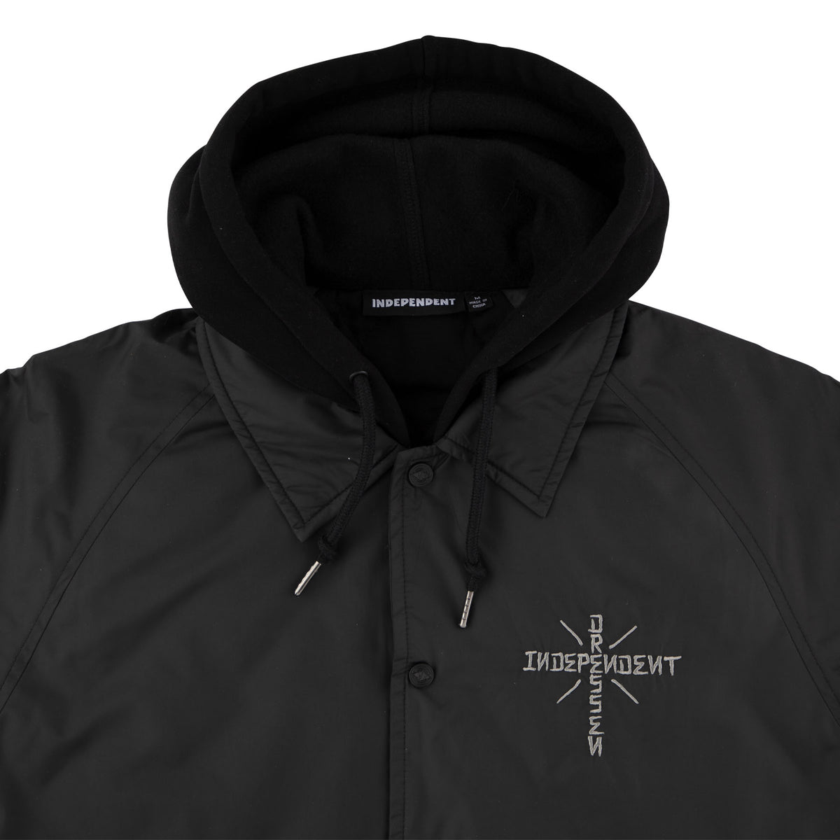 Independent Dressen Skull Rose Hooded Windbreaker L/s Jacket Black