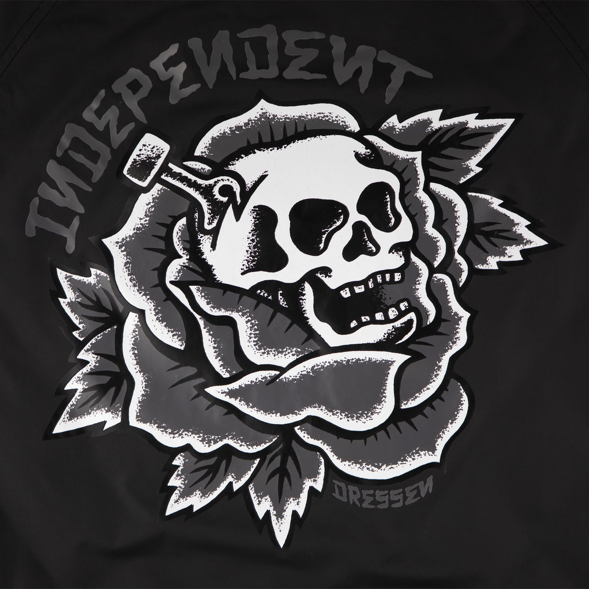 Independent Dressen Skull Rose Hooded Windbreaker L/s Jacket Black