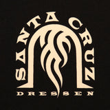 Santa Cruz Dressen Tribal Arch Reversible Zip Hooded Jacket Black