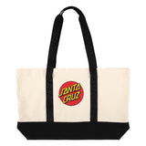 Santa Cruz Classic Dot Natural Black Tote Bag