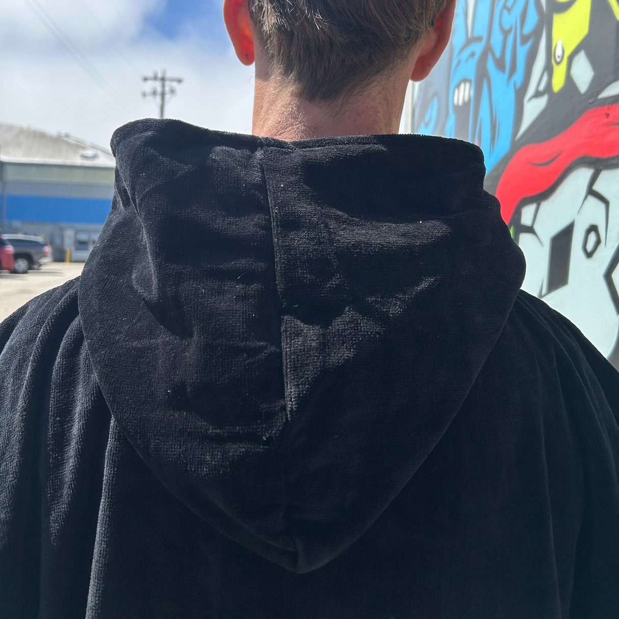 Santa Cruz Classic Dot Black Hooded Towel