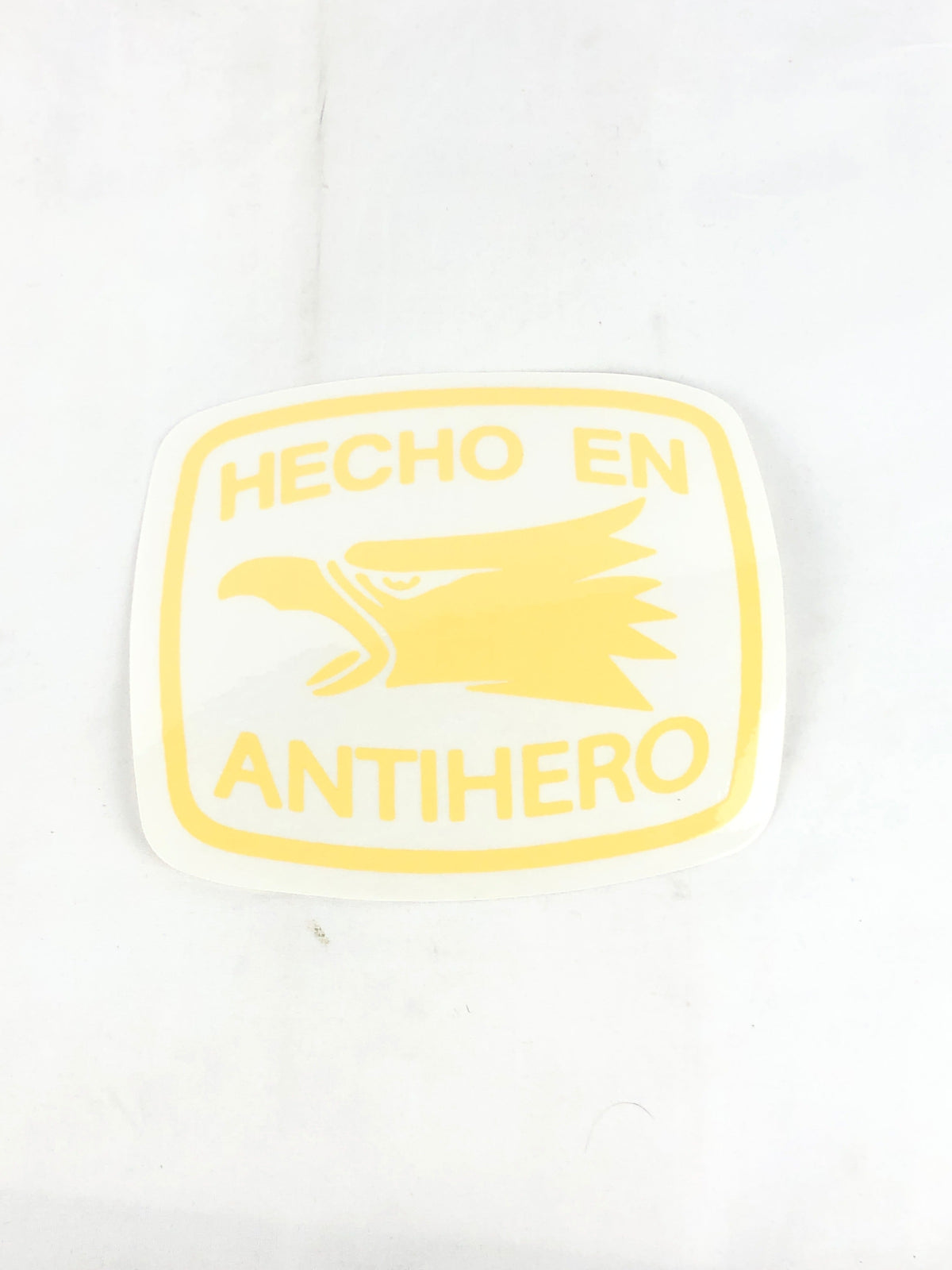 Anti-Hero Hecho En Antihero Clear Yellow 7" x 6" Sticker