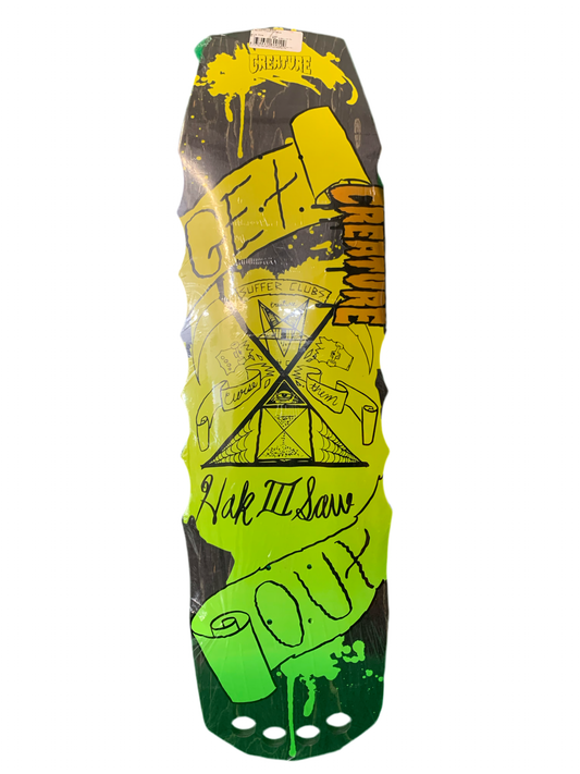 Creature Hack III Saw Numbered /400 9" Classic Skateboard Deck