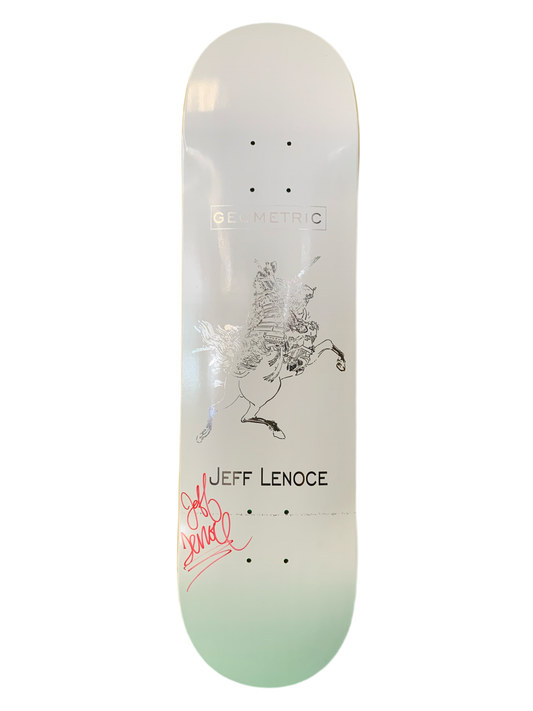Geometric Jeff Lenoce Signed Guest Model 8.125" Classic Skateboard Deck