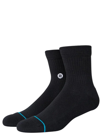 Stance Icon Quarter 3 Pack Black Socks