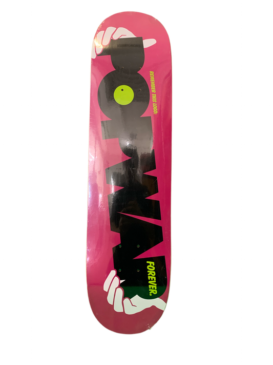 Popwar Forever Pink/Black 7.8" Classic Skateboard Deck