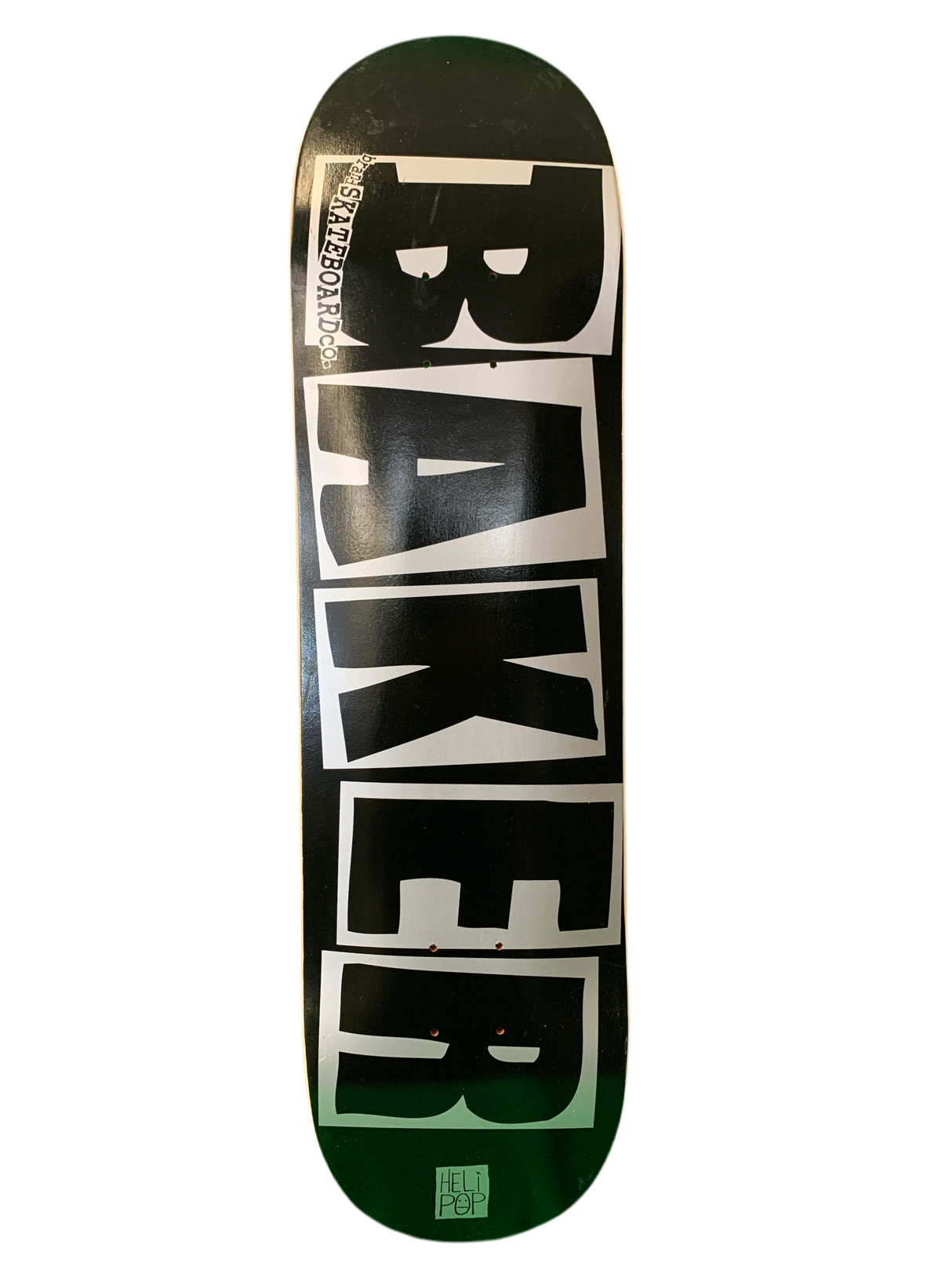 Baker Brand Logo Silver/Black Heli Pop 8.25" Classic Skateboard Deck