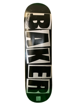 Baker Brand Logo Silver/Black Heli Pop 8.25" Classic Skateboard Deck