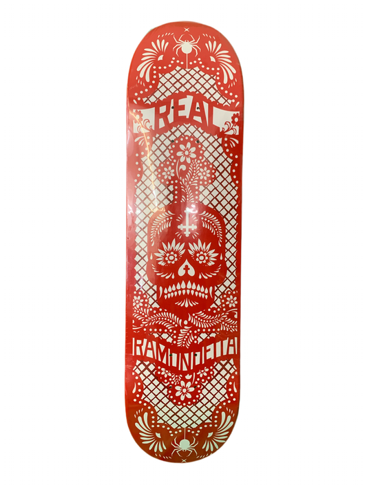 Real Peter Ramondetta Red Skull 7.75" Classic Skateboard Deck