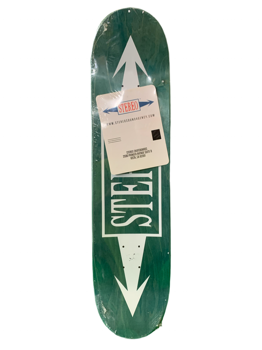 Stereo Logo Split Red/Blue 8" Classic Skateboard Deck