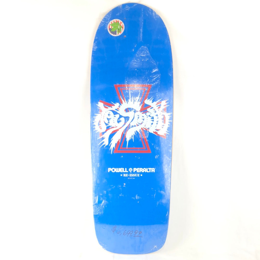 Powell Peralta Jay Smith Cross Logo Blue/White/Red 10 Shaped Skateboard Deck