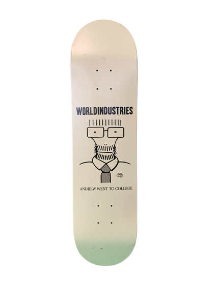 World Industries Andrew Goes To College 8" Classic Skateboard Deck