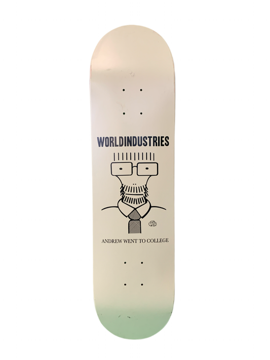 World Industries Andrew Goes To College 8" Classic Skateboard Deck