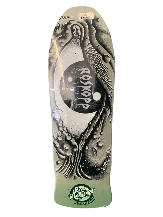 Santa Cruz Rob Roskopp Dust To Dust Black/White 10'' 2007 Reissue Classic Skateboard Deck