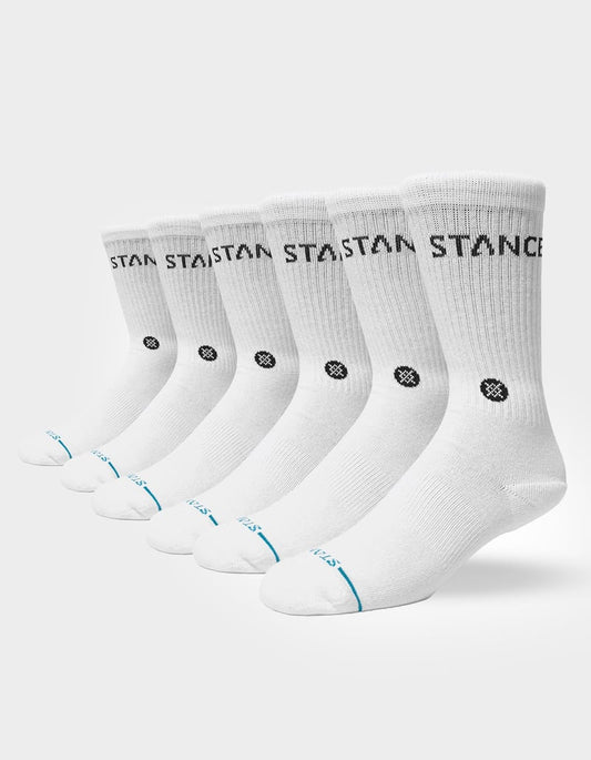 Stance Origin White 6 Pack Crew Socks