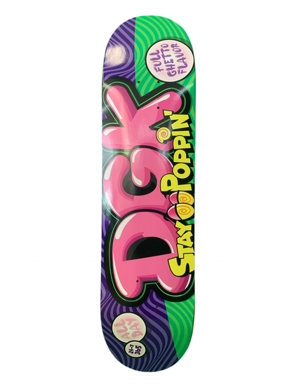 DGK Stay Poppin Gum Wrapper 7.9" Classic Skateboard Deck