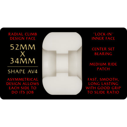 Powell Peralta Dragon Formula Red Nano Rat 93a 52mm x 34mm AV4 Skateboard Wheels