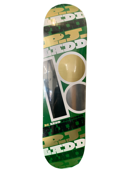 Plan PJ Ladd Pro Model Green/Gold 8" Classic Skateboard Deck
