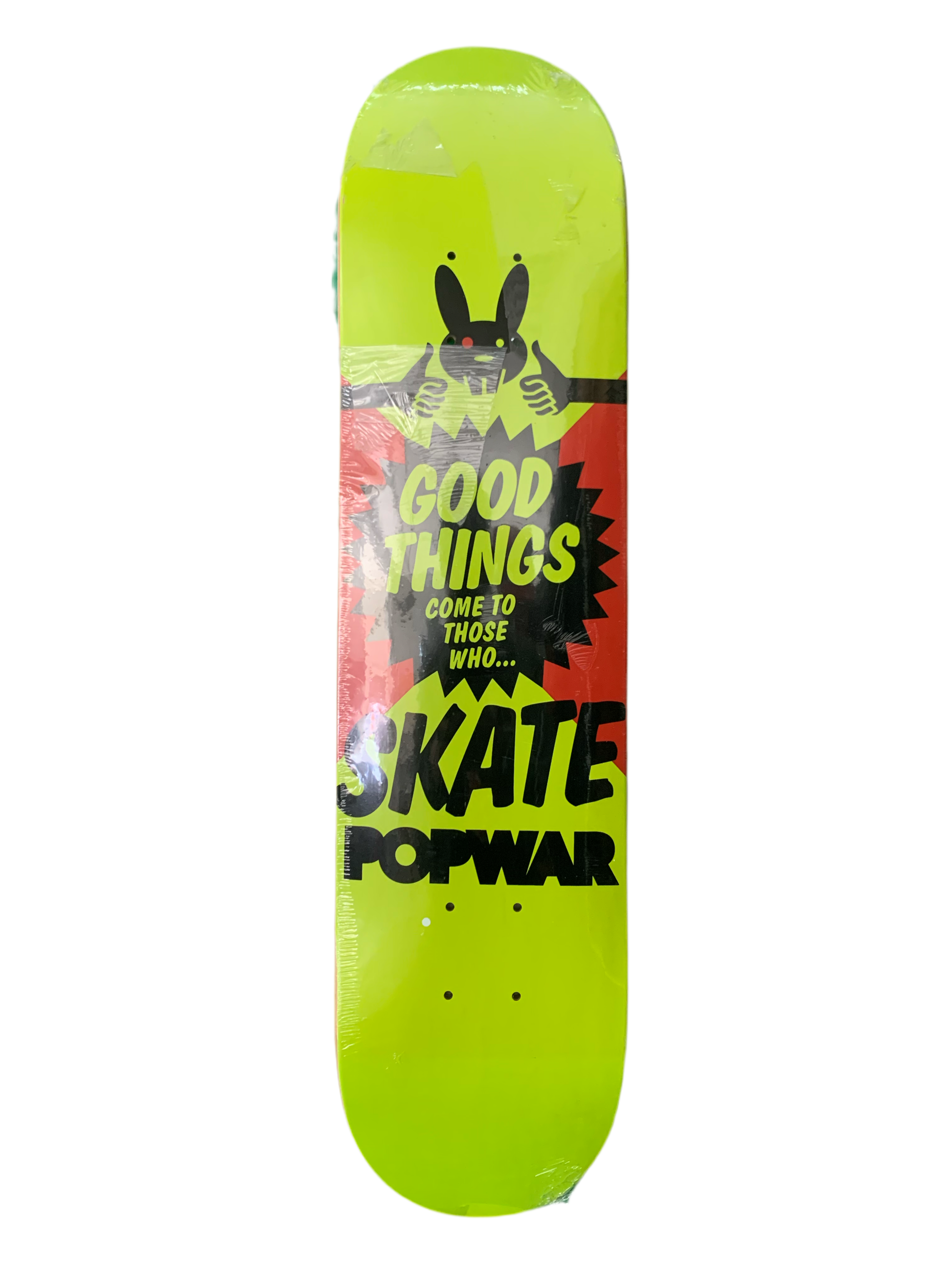 Popwar Good Things Come To Those Who Skate Popwar Green/Red 7.5" Classic Skateboard Deck