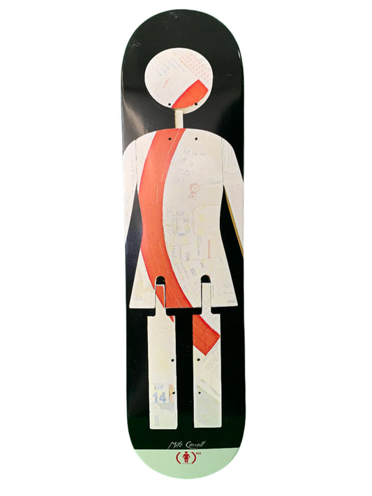Girl x (RED) Mike Carroll Left Special Edition 7.75" Classic Skateboard Deck