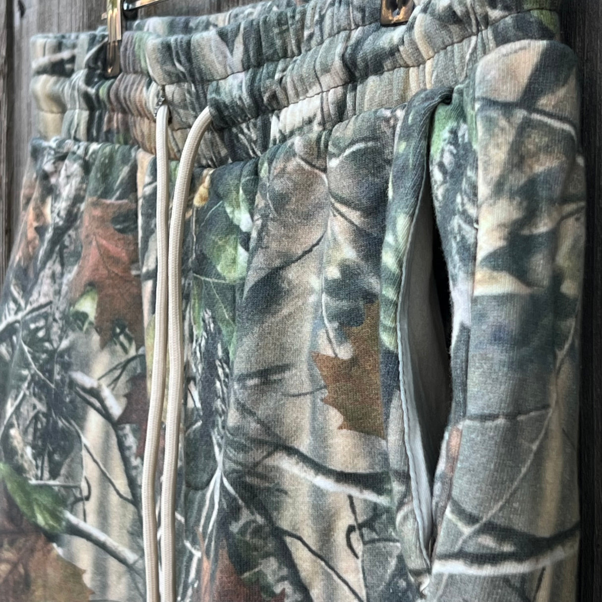 Long Beach Skate Co LBS Long Side Vintage Wood Camo Volley Short
